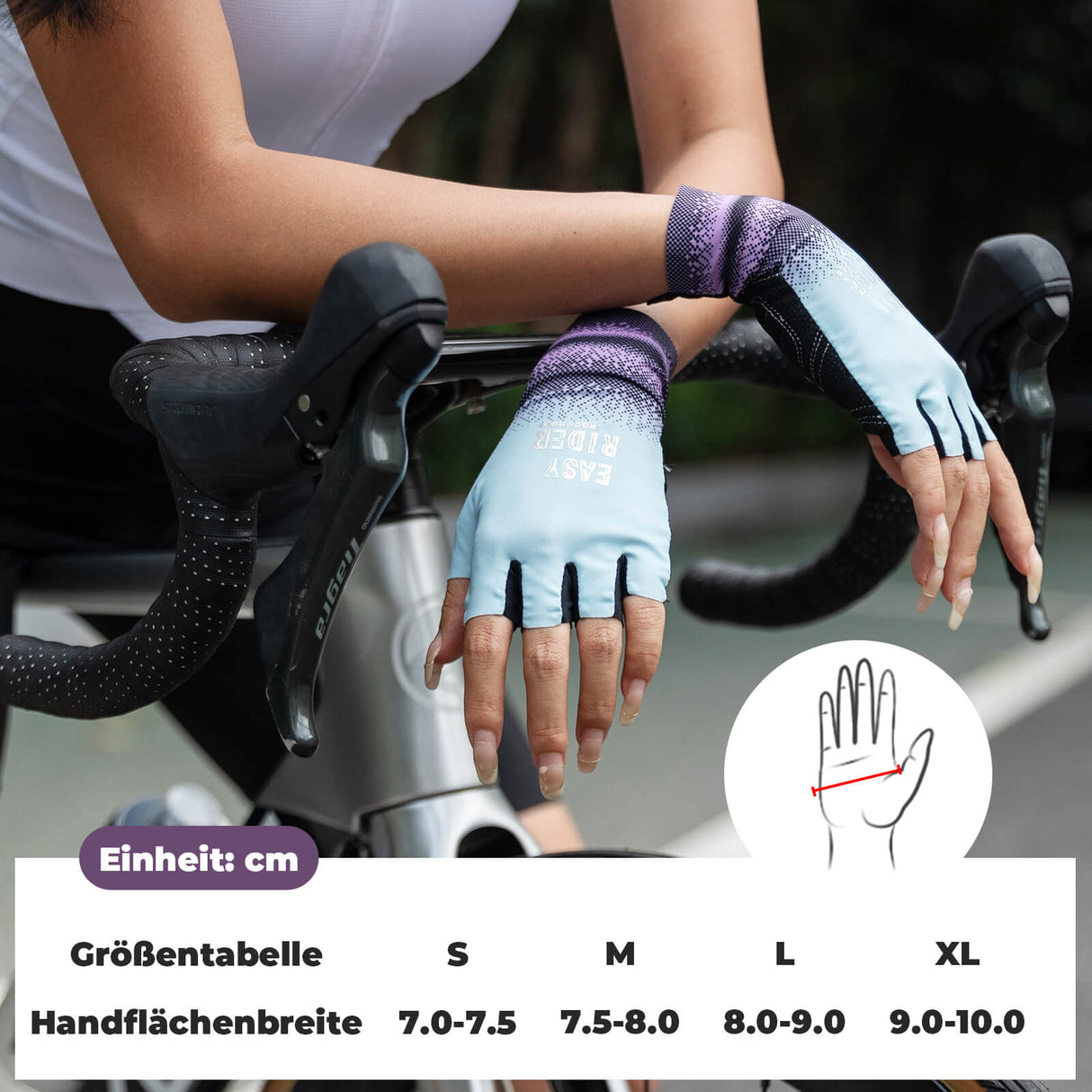 ROCKBROS Halbfinger-Fahrradhandschuhe Atmungsaktiv Rutschfest Sommer
