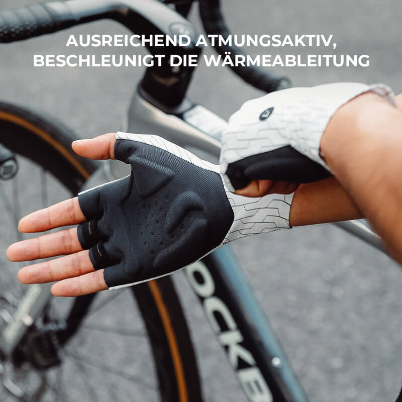 Halbfinger Fahrradhandschuhe Atmungsaktiv Stoßdämpfung Sommer - ROCKBROS-EU