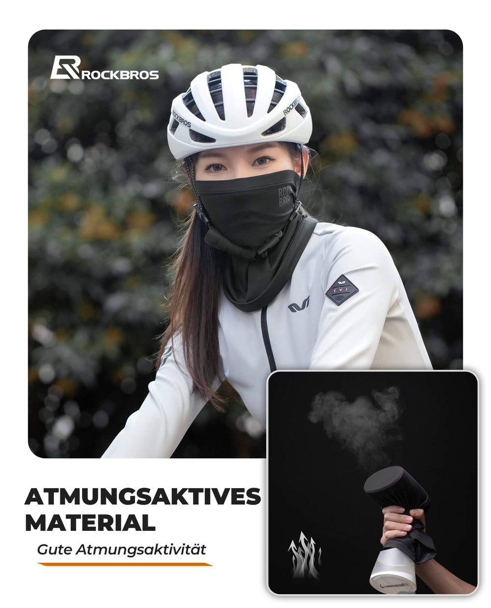 ROCKBROS Halstuch - Winter Schlauchtuch, winddicht und warm, ideal für Ski, Radfahren und Wandern
