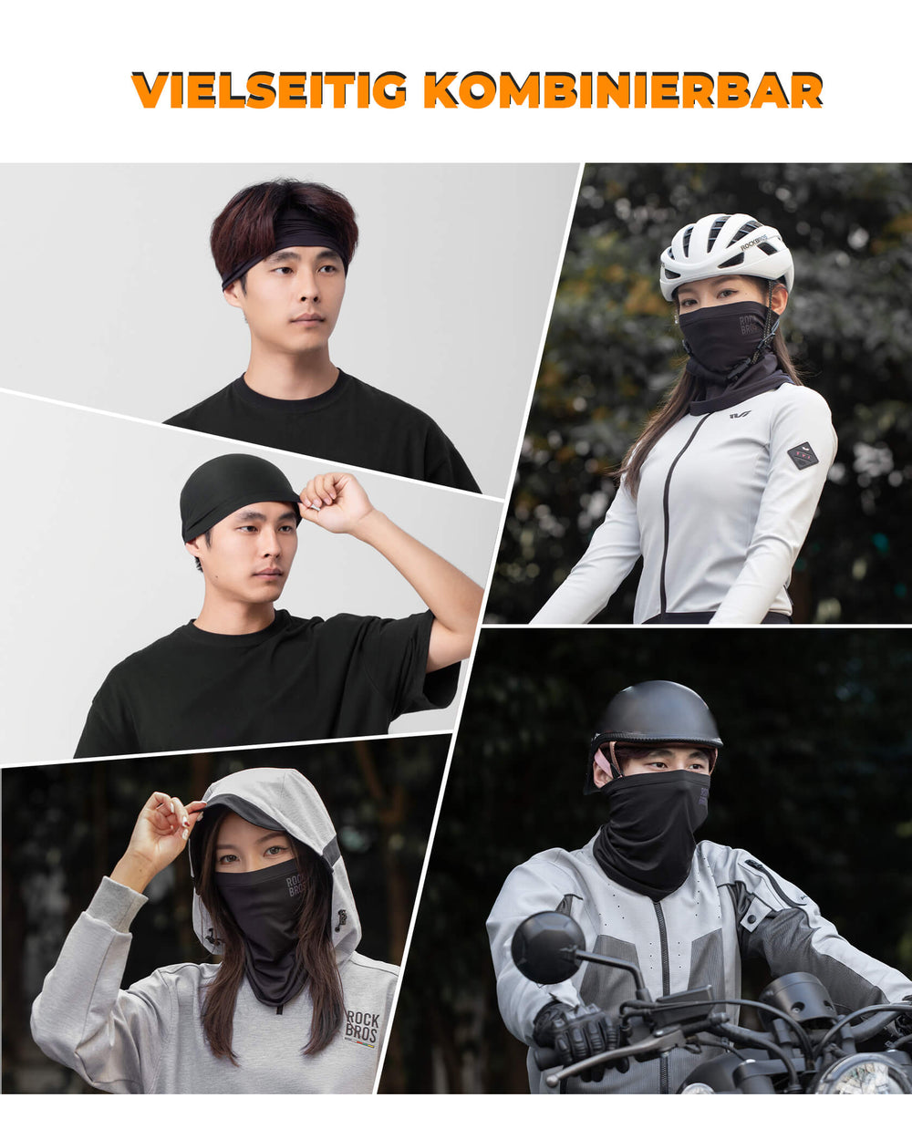 ROCKBROS Halstuch - Winter Schlauchtuch, winddicht und warm, ideal für Ski, Radfahren und Wandern