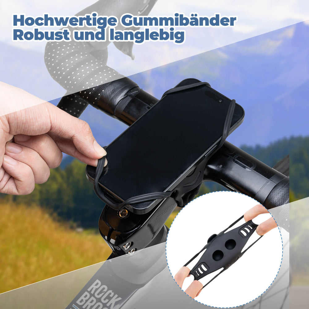 ROCKBROS Handyhalter Fahrrad Handyhalterung Drehbar 4-7 Stoßdämpfung