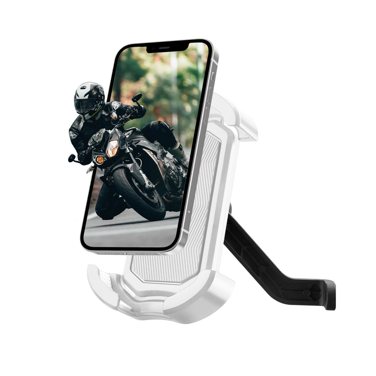 ROCKBROS Handyhalterung Fahrrad Handyhalter Motorrad 360° Drehbar für 4,7-7,0 Zoll-Weiß