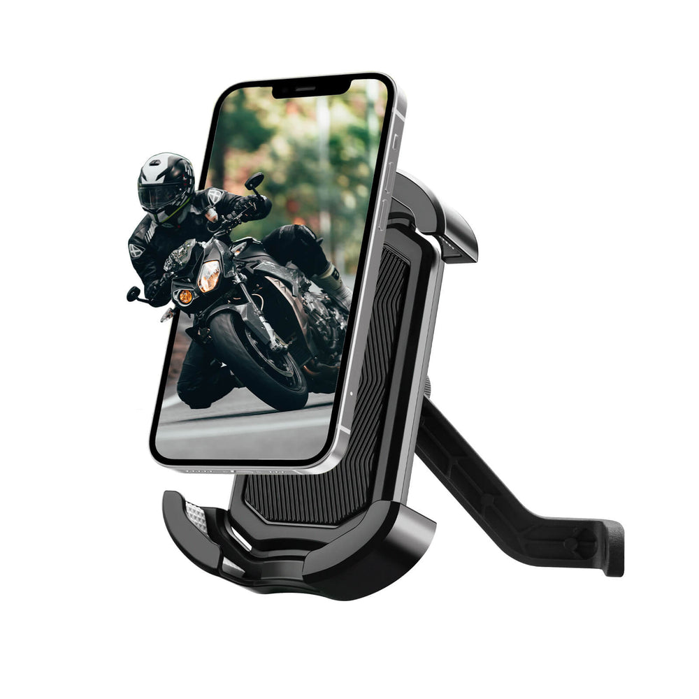 ROCKBROS Handyhalterung Fahrrad Handyhalter Motorrad 360° Drehbar für 4,7-7,0 Zoll-schwarz