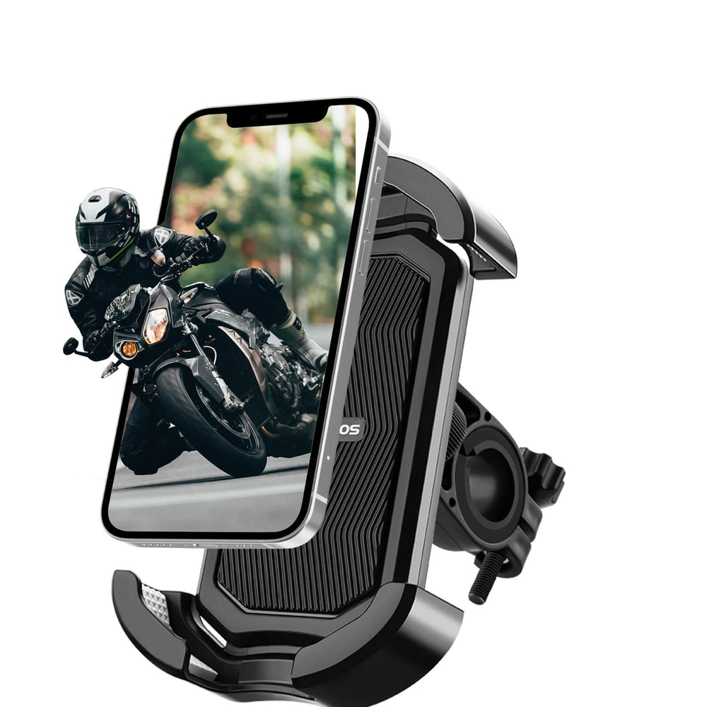ROCKBROS Handyhalterung Fahrrad Handyhalter Motorrad 360° Drehbar für 4,7-7,0 Zoll-schwarz