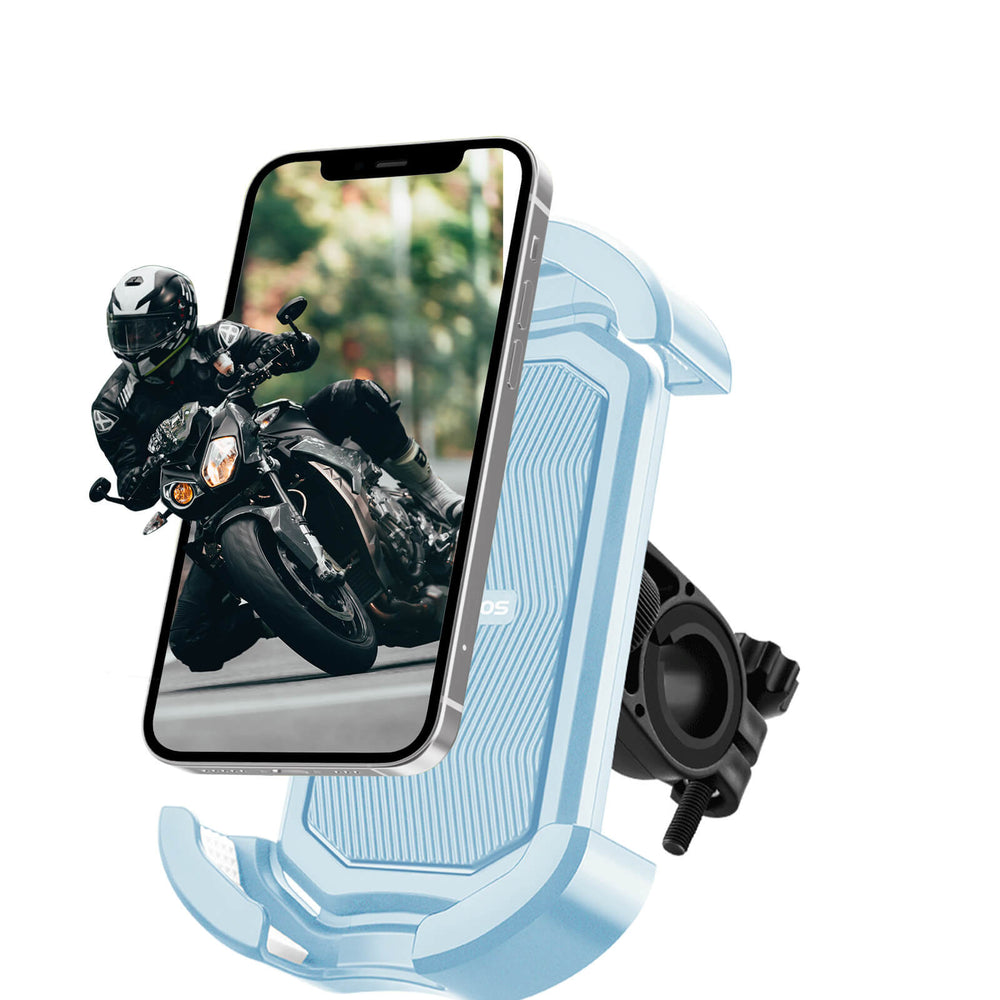 ROCKBROS Handyhalterung Fahrrad Handyhalter Motorrad 360° Drehbar für 4,7-7,0 Zoll-blau