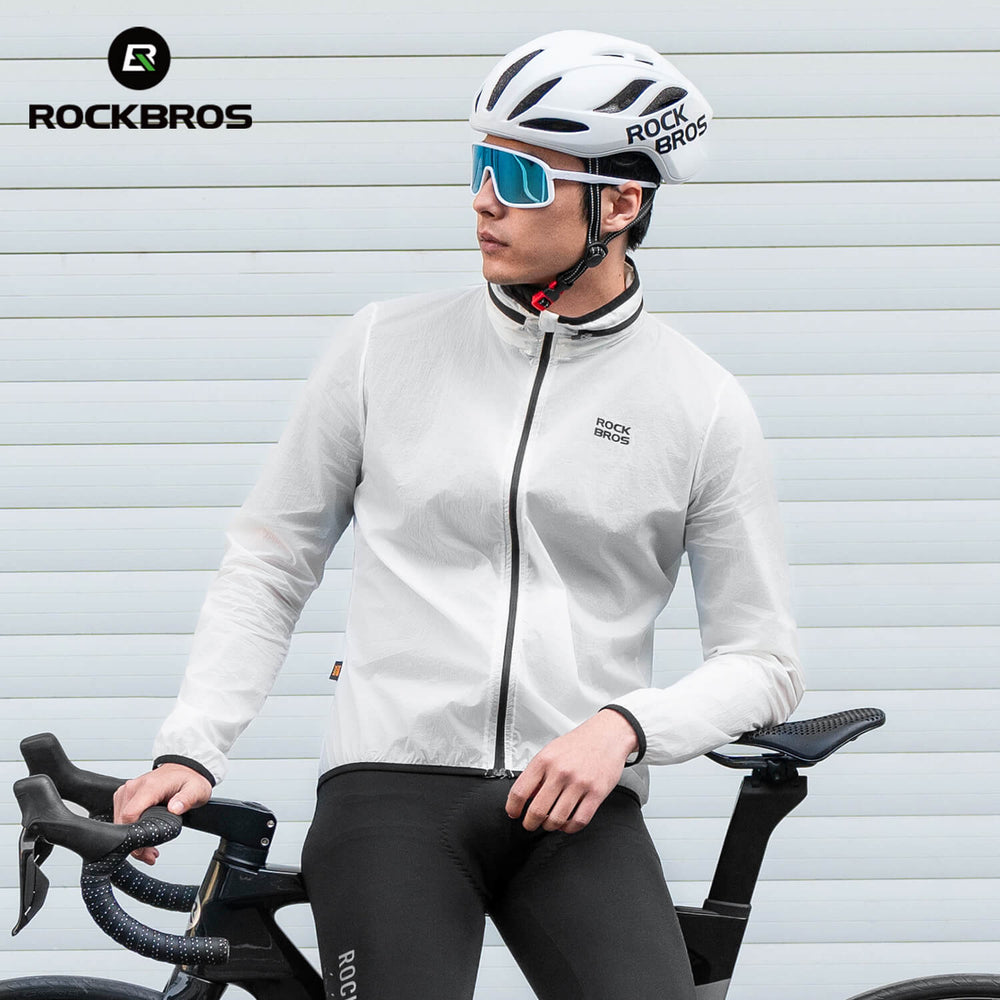 ROCKBROS Herren/Damen Leichte Fahrradjacke Faltbar Nachleuchtend Atmungsaktiv Frühling/Somme
