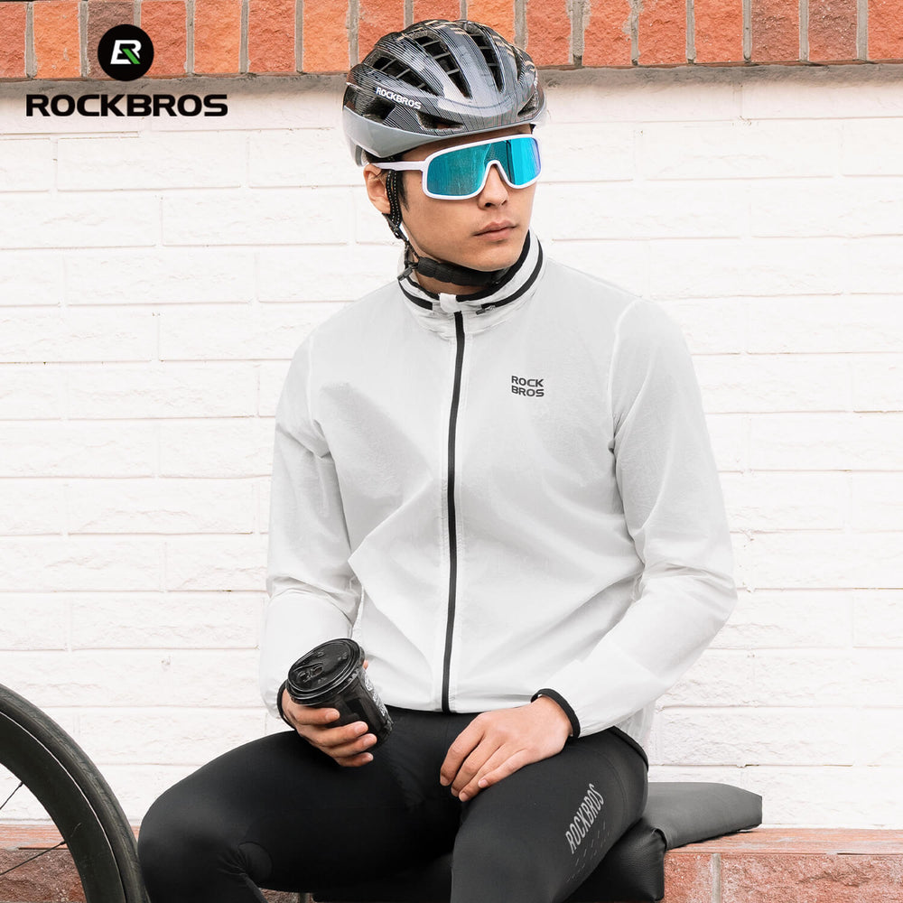 ROCKBROS Herren/Damen Leichte Fahrradjacke Faltbar Nachleuchtend Atmungsaktiv Frühling/Somme