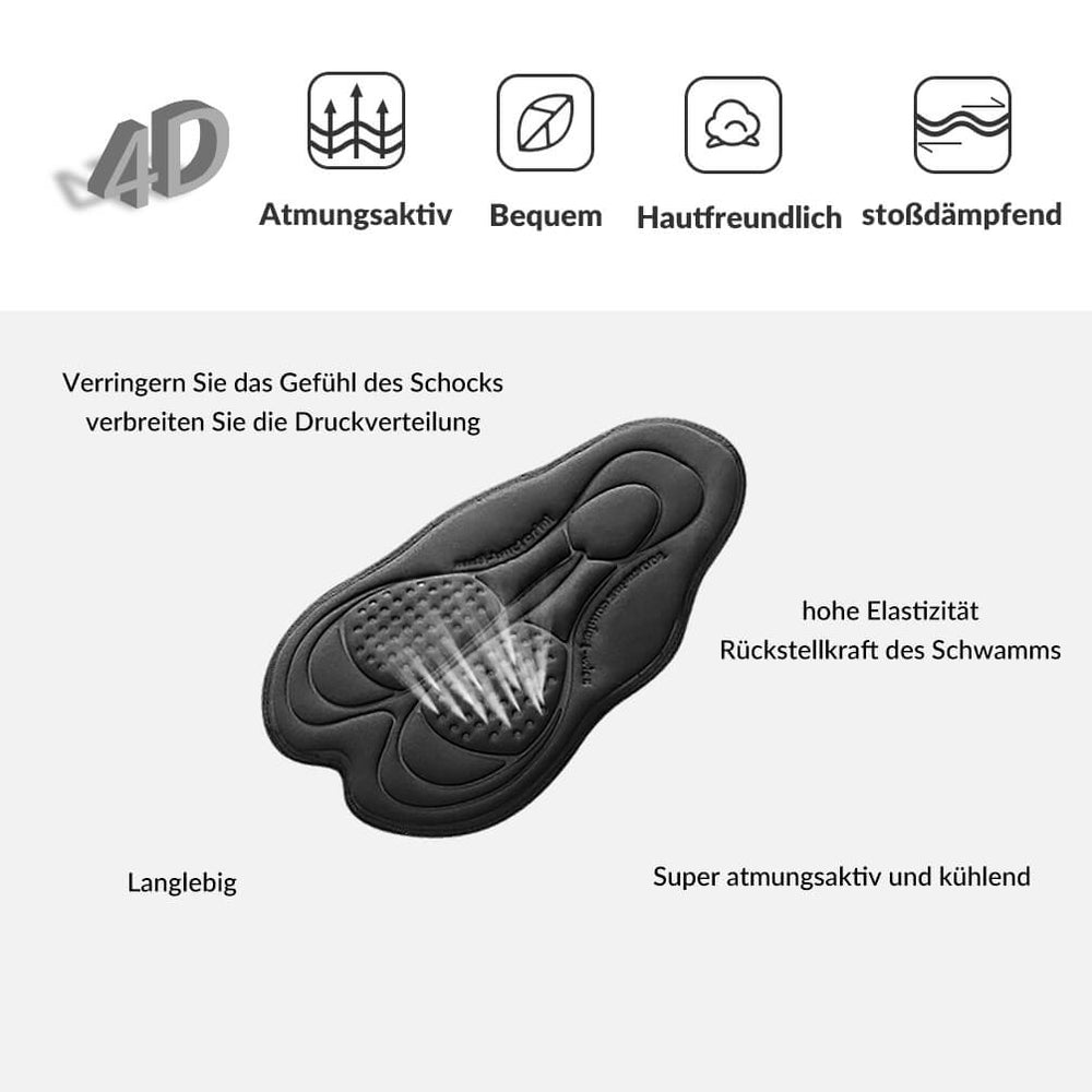 ROCKBROS Herren Fahrradhose, kurz, atmungsaktiv, mit Anti-Stoß-Polsterung, ideal für komfortable Fahrradtouren.