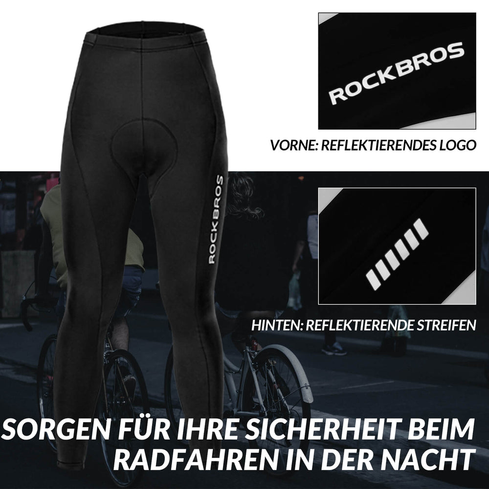 ROCKBROS Herren Gepolsterte Fahrradhose Atmungsaktiv HerbstFrühling für HerbstFrühling S-4XL