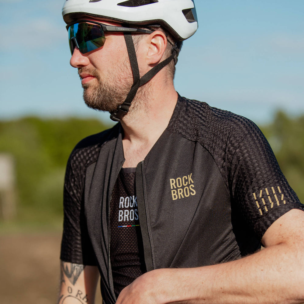 ROCKBROS Herren Kurzarm Hochleistungs-Radtrikot Jersey für MTB & Rennrad