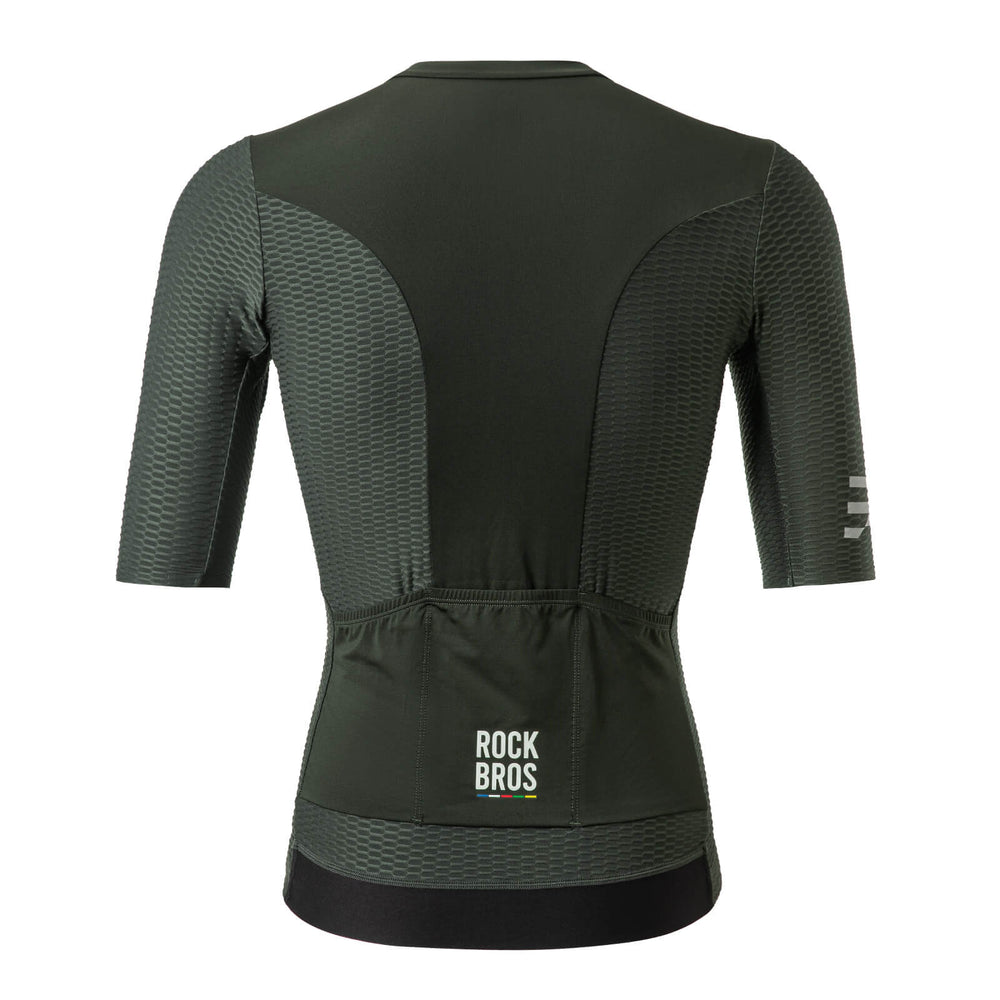 ROCKBROS  Herren Kurzarm Radtrikot Jersey für MTB & Rennrad Grün