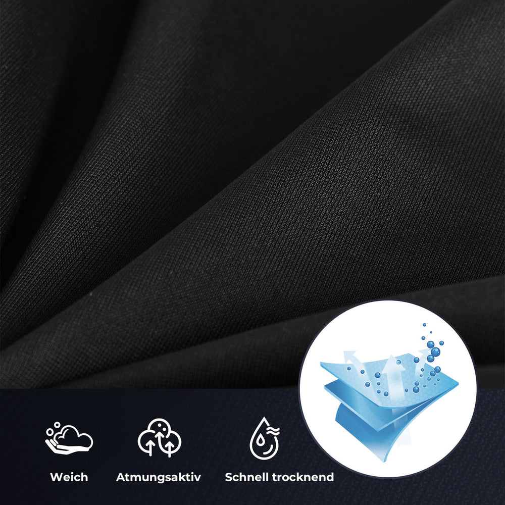 ROCKBROS  Herren Langarm-Radtrikot Atmungsaktive Fahrrad Jersey Schnell Trocknend-Schwarz