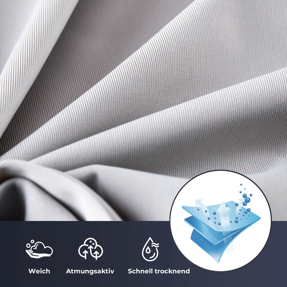 ROCKBROS  Herren Langarm-Radtrikot Atmungsaktive Fahrrad Jersey Schnell Trocknend-Weiß