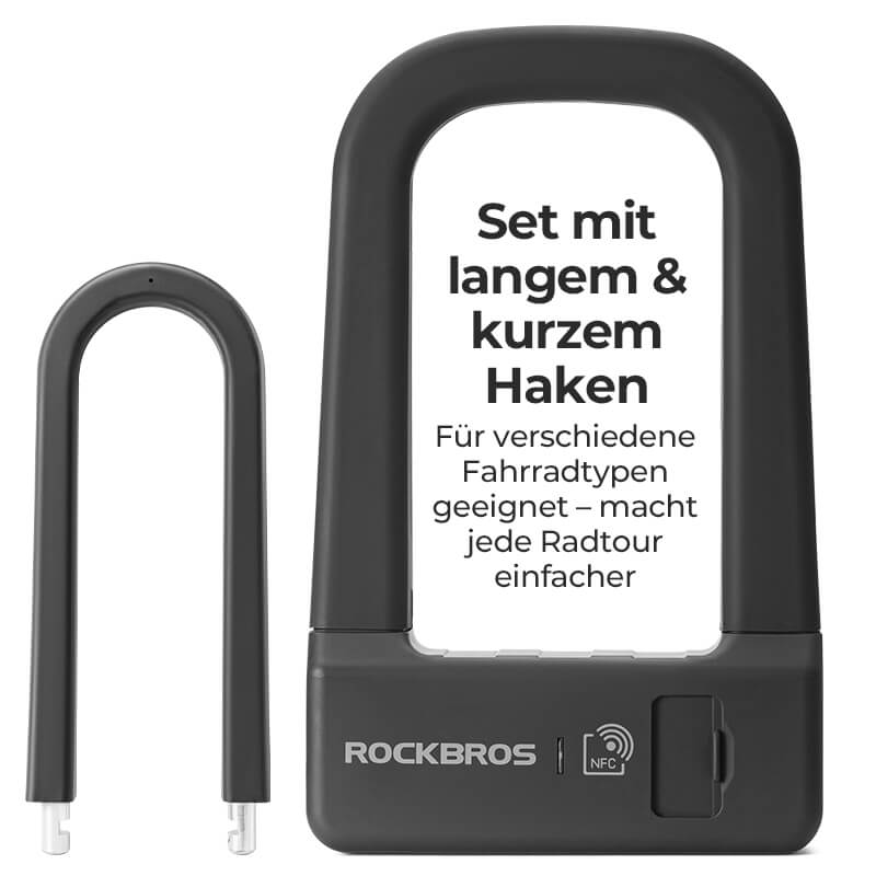 ROCKBROS Intelligentes NFC Fahrradschloss Wasserdicht Lange Akkulaufzeit für Motorrad/Fahrrad