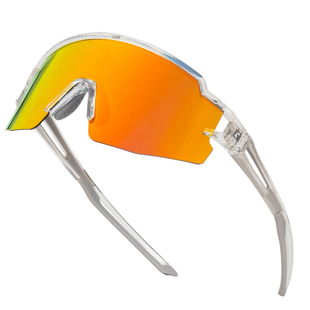 ROCKBROS Kinder Fahrradbrille Sonnenbrille Polarisiert UV400 für Jungen-Transparent