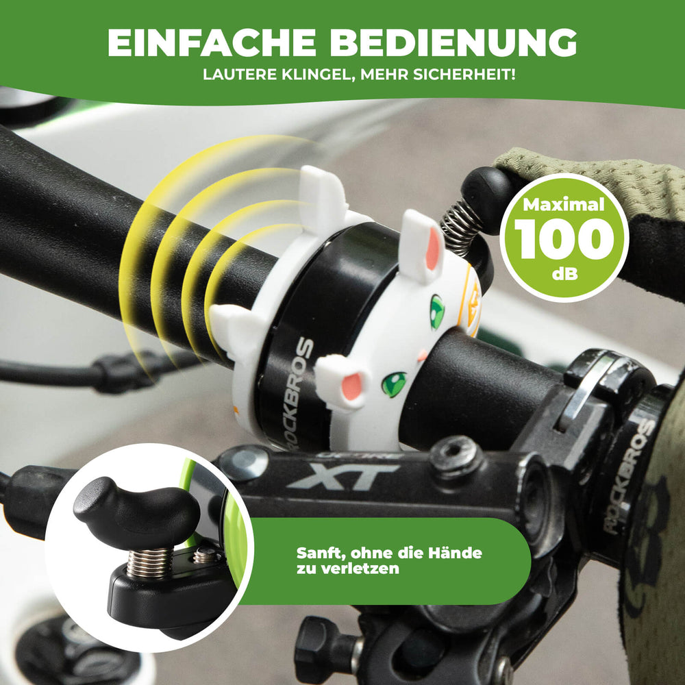 ROCKBROS Kinder Fahrradklingel Laut für Lenker 22,2-25,4mm für Laufrad MTB