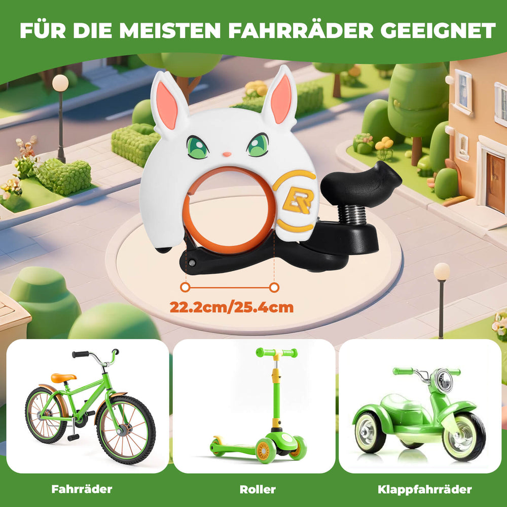 ROCKBROS Kinder Fahrradklingel Laut für Lenker 22,2-25,4mm für Laufrad MTB