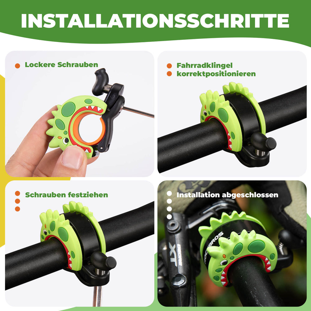 ROCKBROS Kinder Fahrradklingel Laut für Lenker 22,2-25,4mm für Laufrad MTB