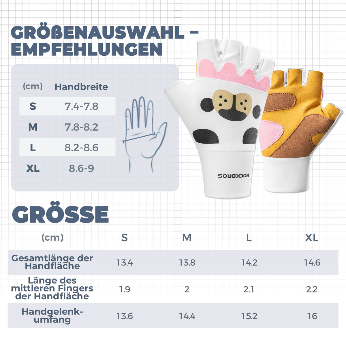 fahrradhandschuhe kinder größe ROCKBROS Kinder Halbfinger Fingerlose Fahrradhandschuhe Scooter Fahrrad – ROCKBROS-DE