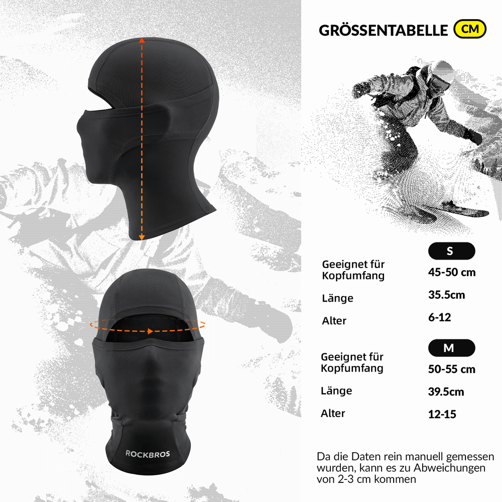 ROCKBROS Kinder Winter Sturmhaube Balaclava Gesichtsmaske für Mädchen/Jungen