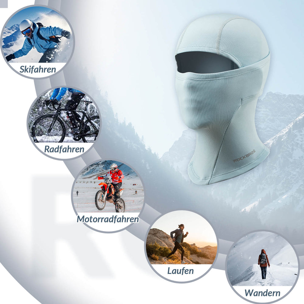 ROCKBROS Kinder Winter Sturmhaube Balaclava Warm Skimaske für Mädchen/Jungen-Blau