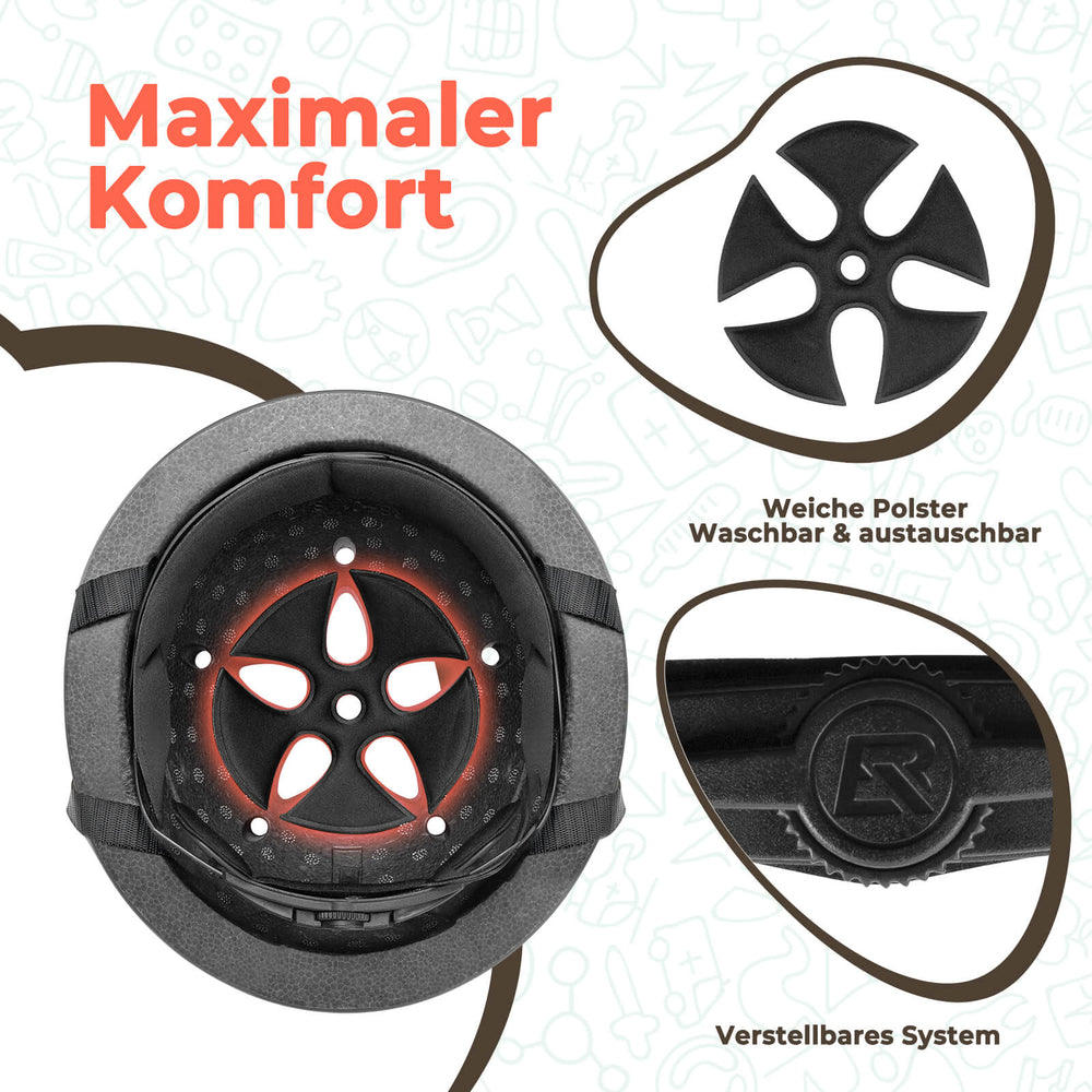 ROCKBROS Kinderhelm Fahrradhelm 48-52cm 2-5 Jahre für Scooter Fahrrad