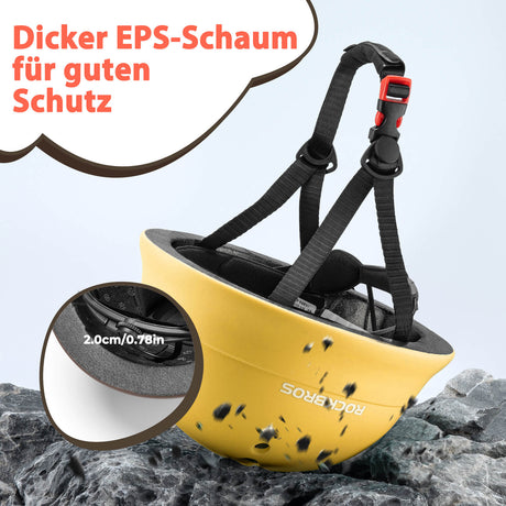 ROCKBROS Kinderhelm Fahrradhelm 48-52cm 2-5 Jahre für Scooter Fahrrad-Gelb