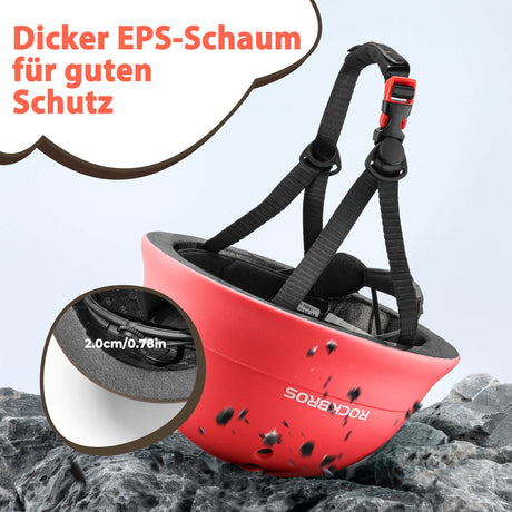 ROCKBROS Kinderhelm Fahrradhelm 48-52cm 2-5 Jahre für Scooter Fahrrad-Rot