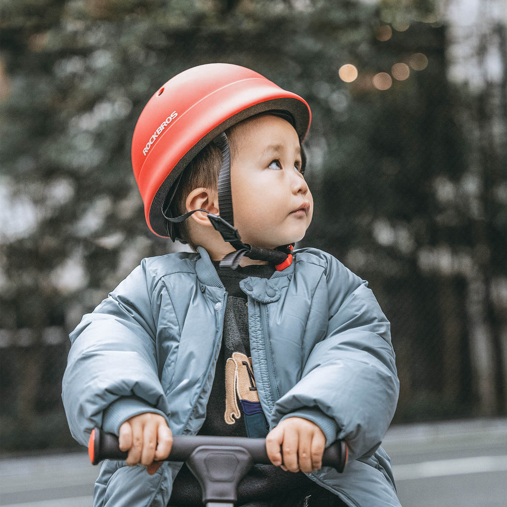 ROCKBROS Kinderhelm Fahrradhelm 48-52cm 2-5 Jahre für Scooter Fahrrad-Rot