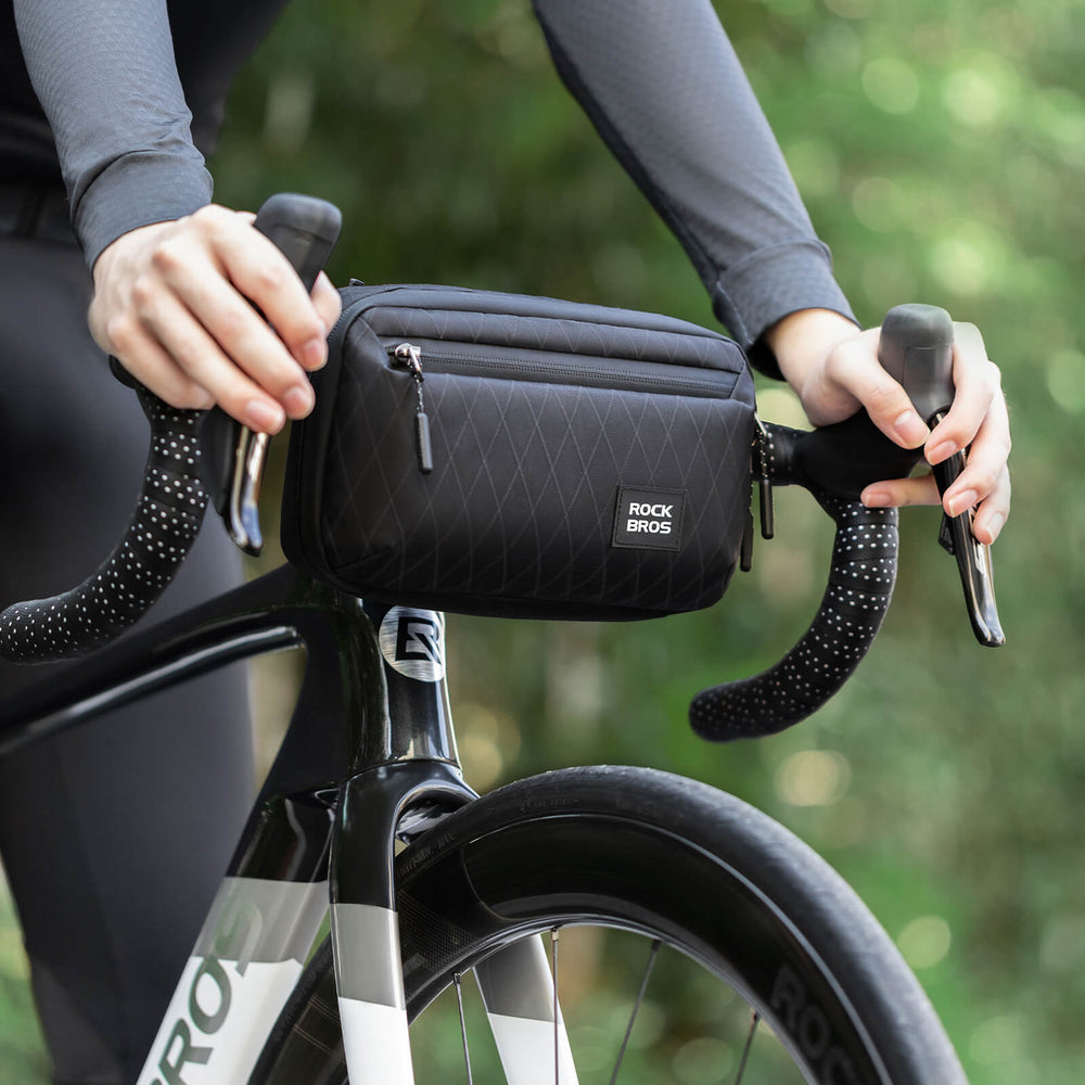 ROCKBROS Lenkertasche Fahrradtasche mit Schultergurt 2,1L für Klapprad, Rennrad