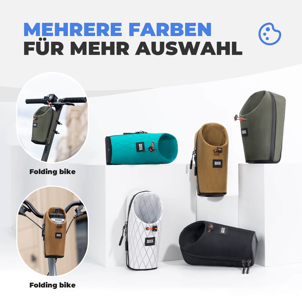 ROCKBROS Lenkertasche Wasserflaschentasche 1.5L für MTB Rennrad Scooter Faltrad