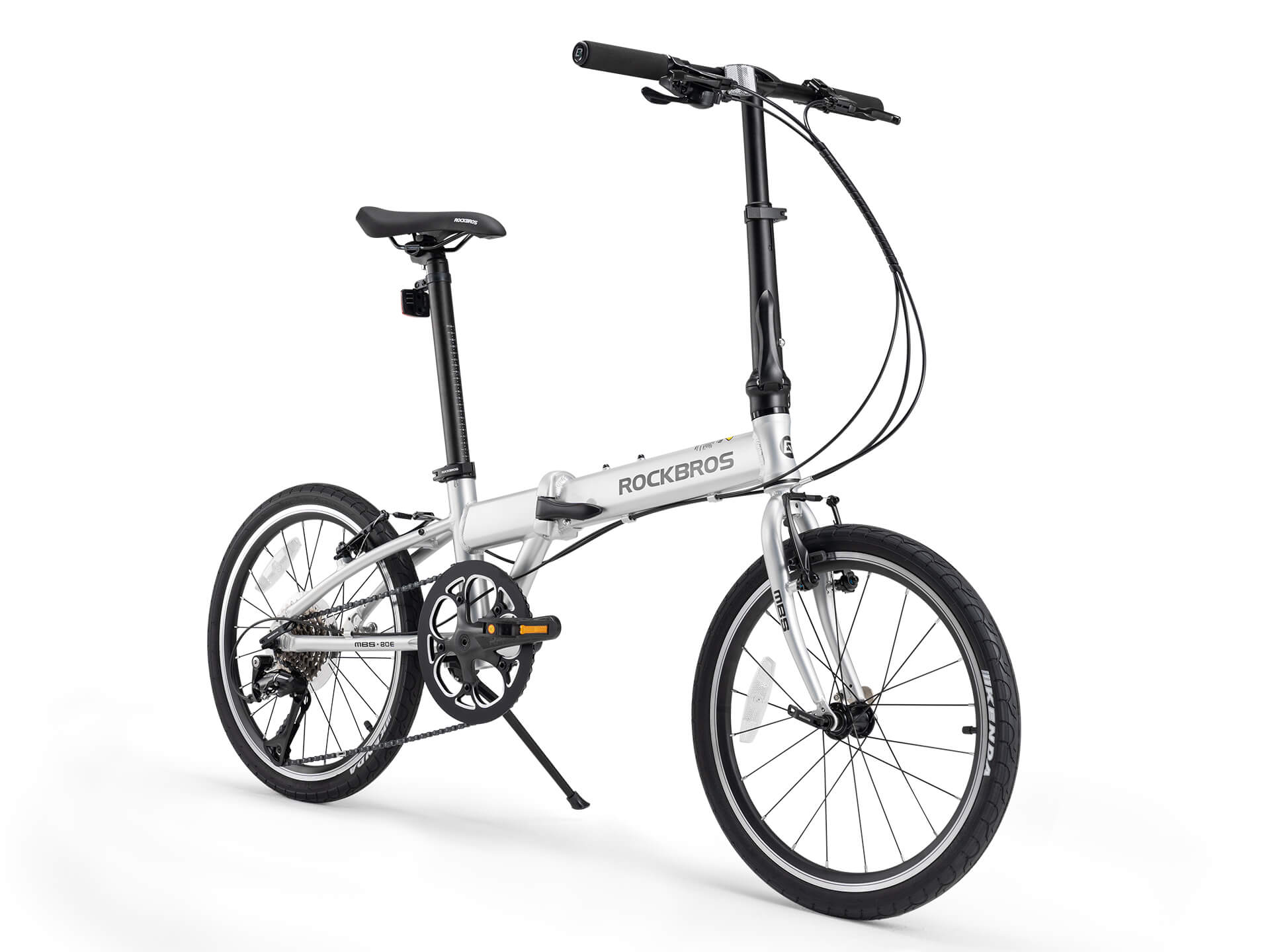 ROCKBROS MBS-Klapprad -20 Zoll 8 Gängen | Citybike-Silber 