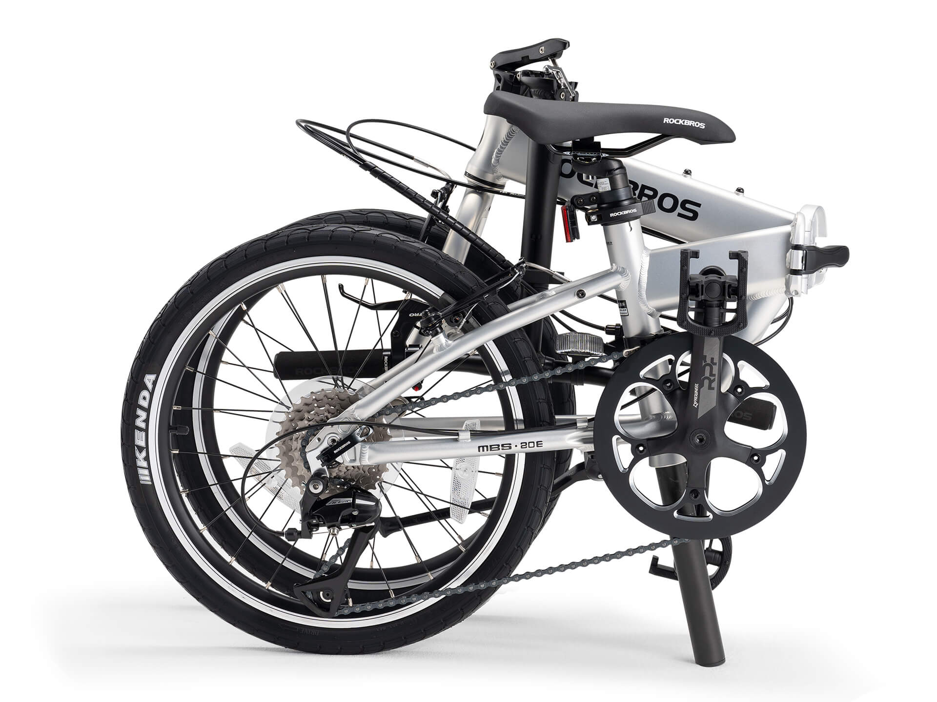 ROCKBROS MBS-Klapprad -20 Zoll 8 Gängen | Citybike-Silber 