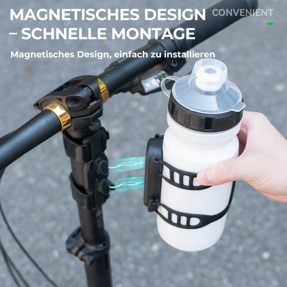 ROCKBROS Magnetischer Flaschenhalter für Fahrrad – mit Riemenbefestigung