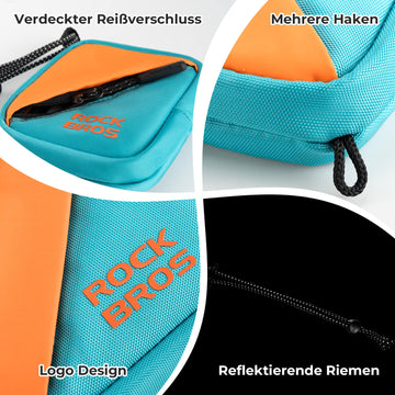fahrradtasche mit reißverschluss ROCKBROS Mini Fahrrad Satteltasche Geldbörse Gurt – ROCKBROS-DE Category:E Bike City / Urban_SAMOX Cube Stereo Hybrid 140 Farbe:Dusty Light Blue