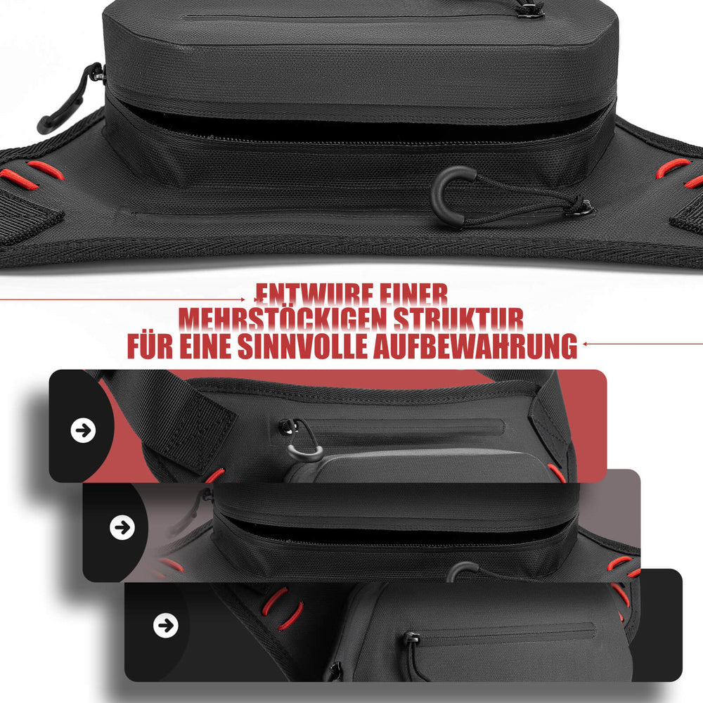 ROCKBROS Motorrad Beintasche Beinbeutel Hüfttasche mit Schultergurte