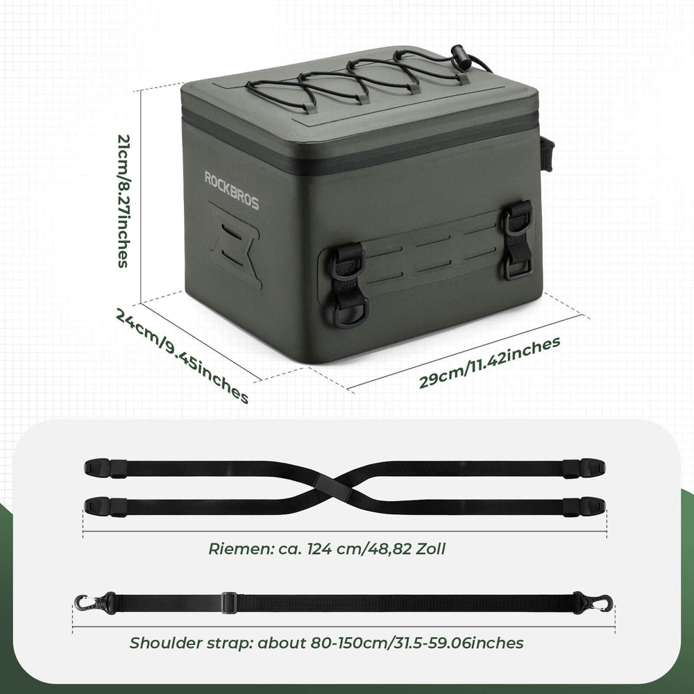 ROCKBROS Motorradtasche Wasserdicht Gepäckträgertasche Hecktasche 13L