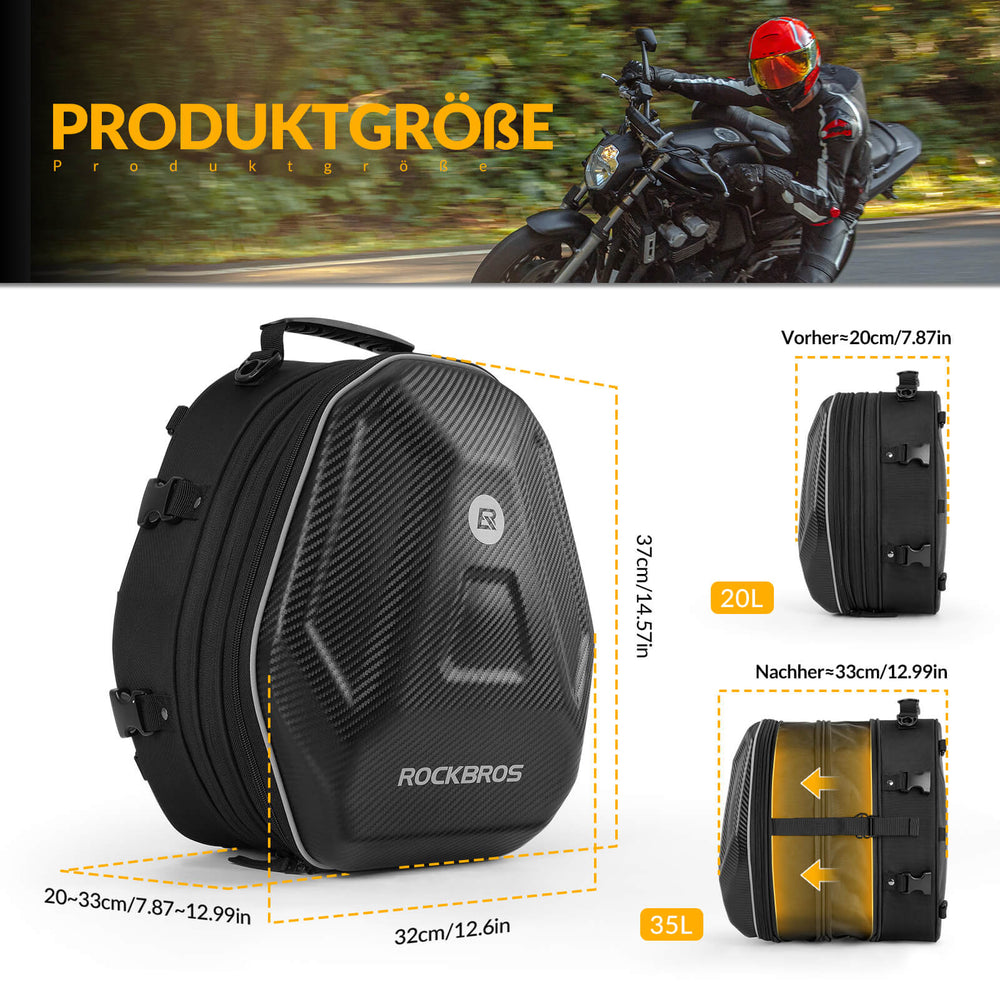 Motorradtasche Wasserdicht Gepäckträgertasche Hecktasche 20-35L - ROCKBROS-EU