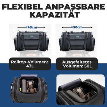 fahrradtasche faltbar ROCKBROS Motorradtasche mit Regenshutz Gepäcktasche Reisetasche – ROCKBROS-DE Color:Transparent Grün E-Crossbikes im Preisvergleich | BBF Bike