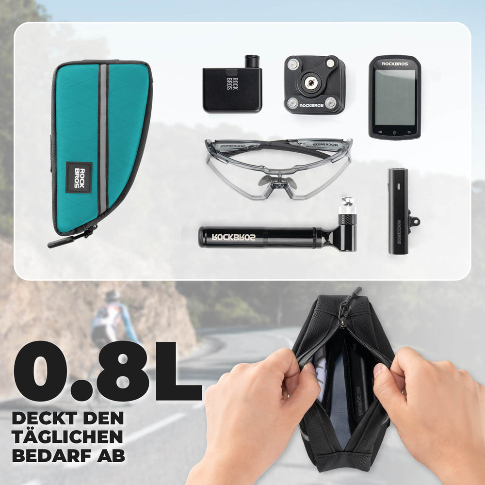 ROCKBROS Oberrohrtasche 0,8L Leicht für Klapprad Falträder 5 Farben