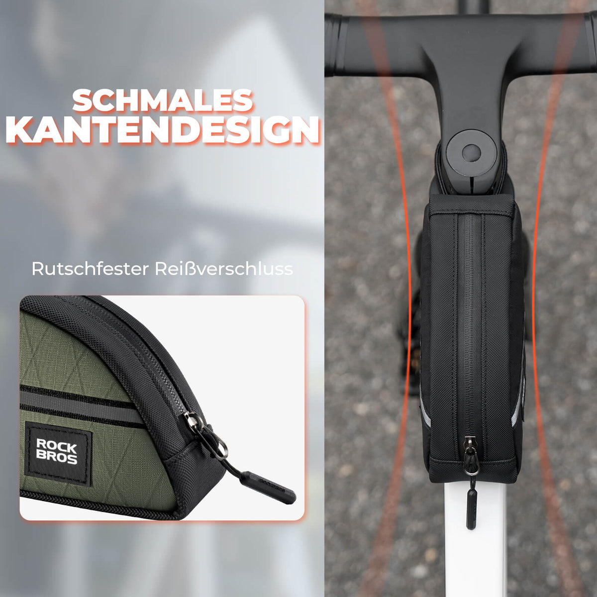 ROCKBROS Top Tube Bag 0.8L Lightweight for Folding Bikes 5 Colors –  ROCKBROS-DE