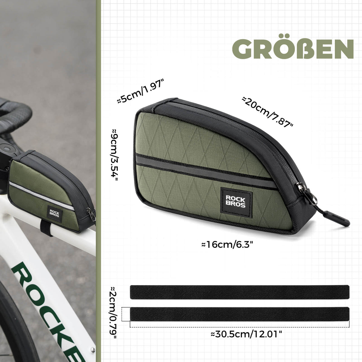 ROCKBROS Top Tube Bag 0.8L Lightweight for Folding Bikes 5 Colors –  ROCKBROS-DE