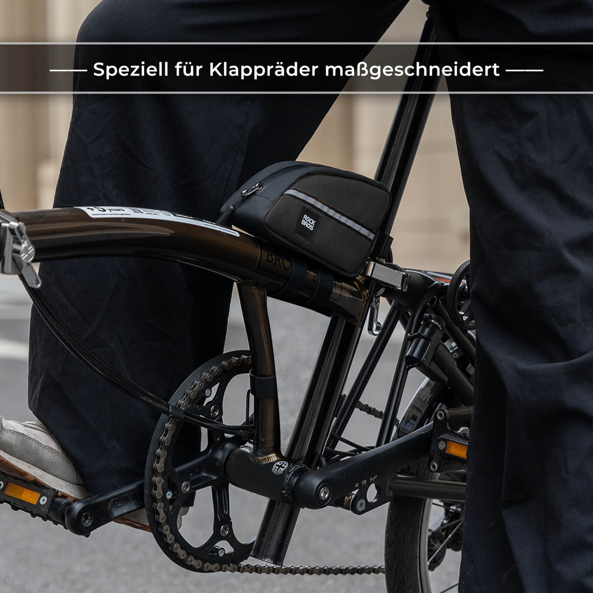 ROCKBROS Oberrohrtasche 0,8L Leicht für Klapprad Falträder 5 Farben