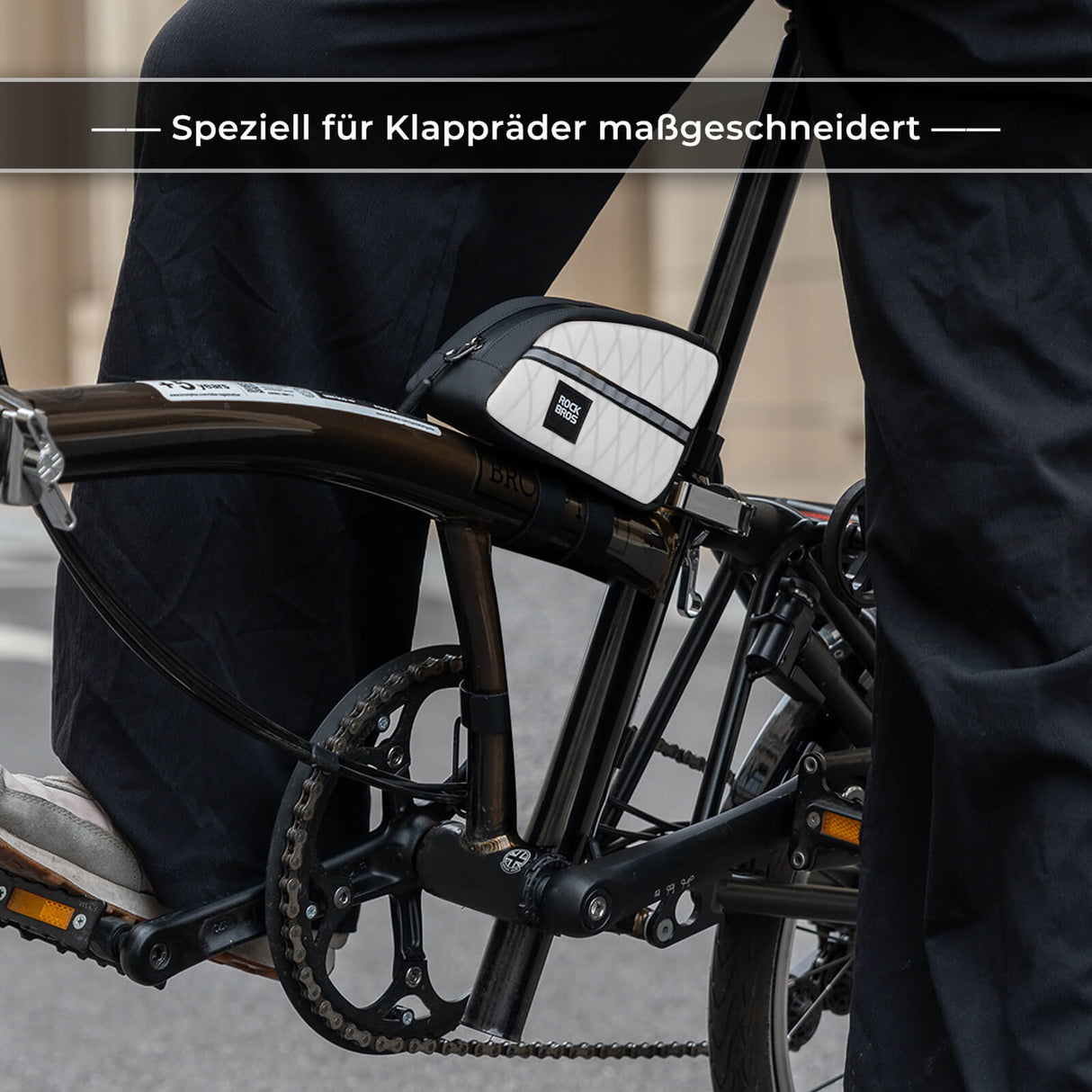 ROCKBROS Oberrohrtasche 0,8L Leicht für Klapprad Falträder 5 Farben