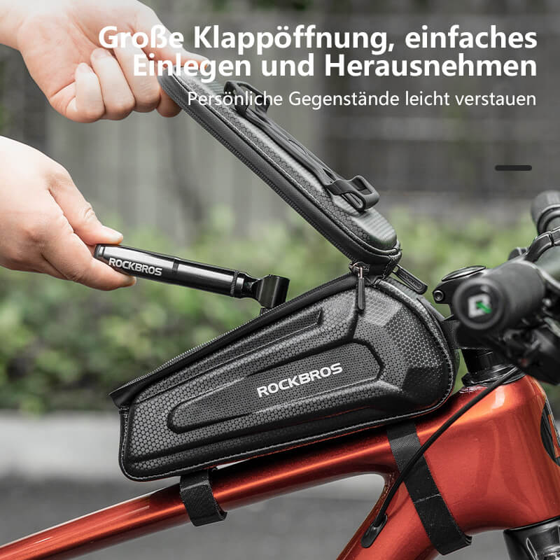 ROCKBROS Oberrohrtasche Handytasche Wasserdichte Fahrradtasche 6,5 Zoll