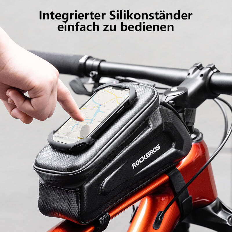 ROCKBROS Oberrohrtasche Handytasche Wasserdichte Fahrradtasche 6,5 Zoll