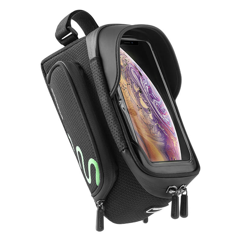 ROCKBROS Oberrohrtasche Handytasche für Smartphone mit Regenschutz 1,25 L