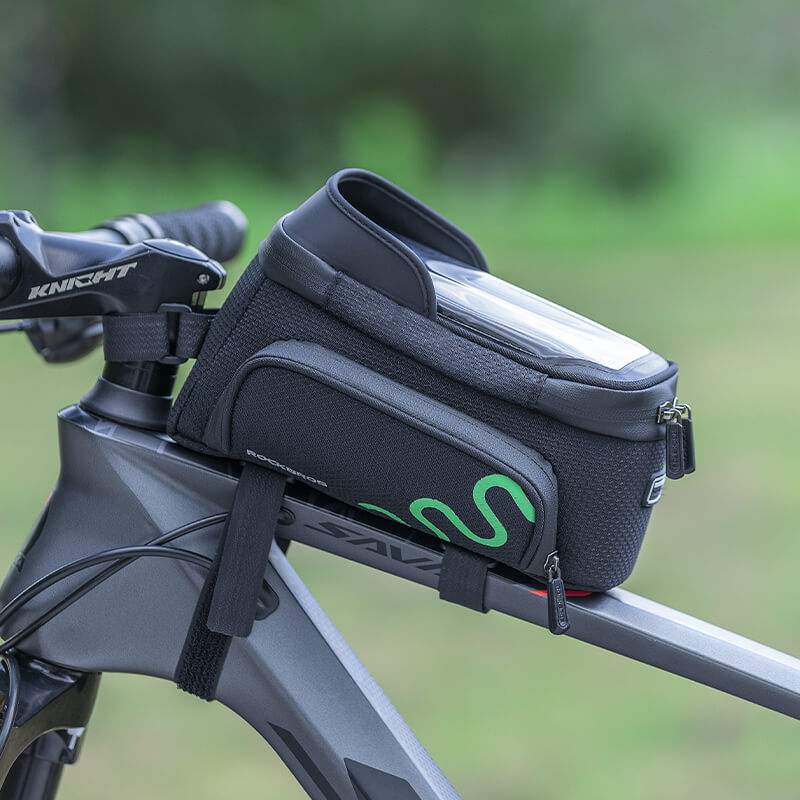 ROCKBROS Oberrohrtasche Handytasche für Smartphone mit Regenschutz 1,25 L