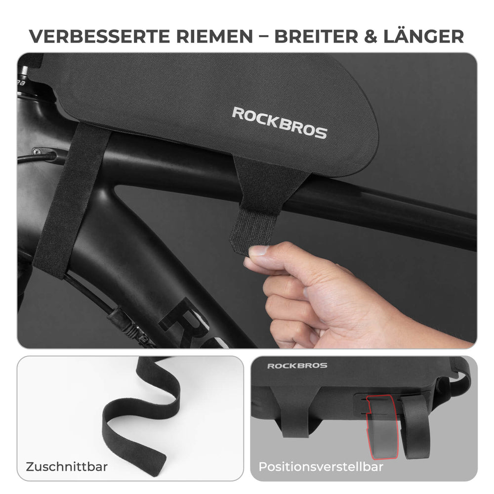 ROCKBROS Oberrohrtasche Rahmentasche 100% Wasserdicht Stabil&nbsp;für Rennrad MTB