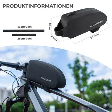 oberrohrtasche schraubbar rennrad ROCKBROS Top Tube Bag Frame Bag 100% Waterproof for Road Bike MTB –  ROCKBROS-DE